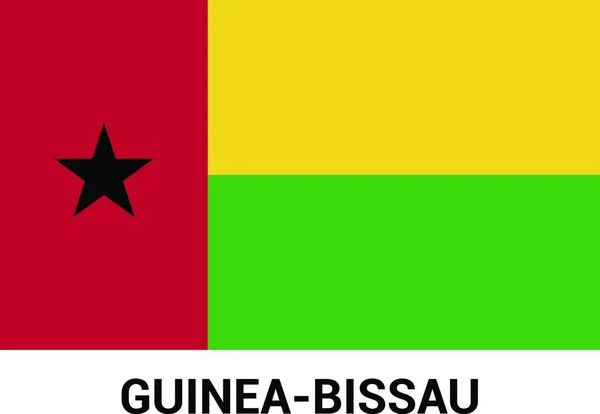 Návrhový Vektor Vlajky Guinea Bissau — Stockový vektor