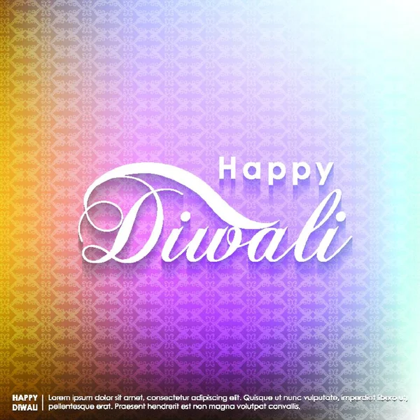 Subh Diwali Typografisk Design Med Abstrakt Bakgrund — Stock vektor