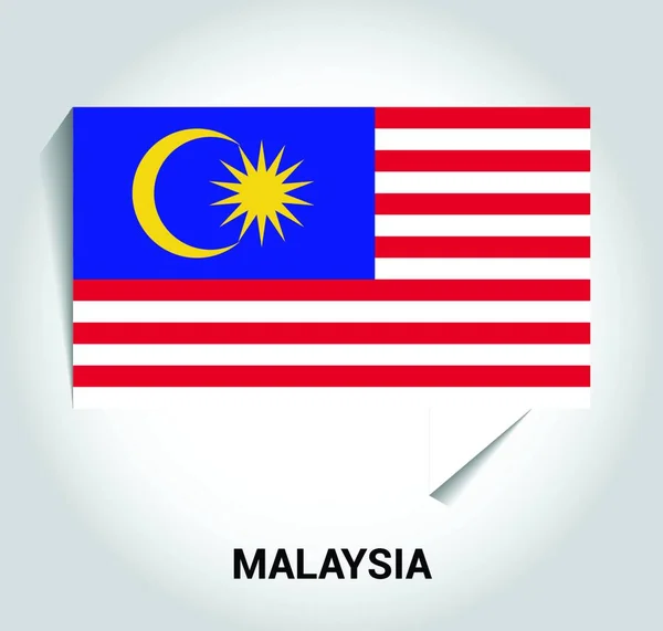 Malaysia Bandeiras Design Vector —  Vetores de Stock