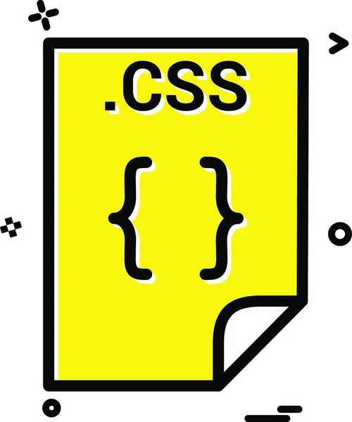 Cssアプリケーションダウンロードファイル形式アイコンベクトルデザイン — ストックベクタ