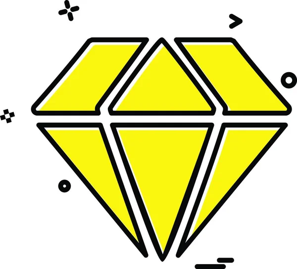 Icono Diamante Diseño Vector — Archivo Imágenes Vectoriales