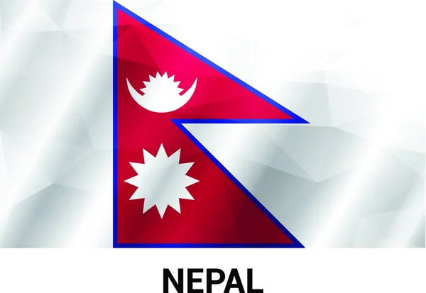 Nepal Flag Design Vector — Vettoriale Stock