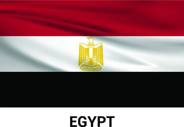 Egypte Vlag Ontwerp Vector — Stockvector