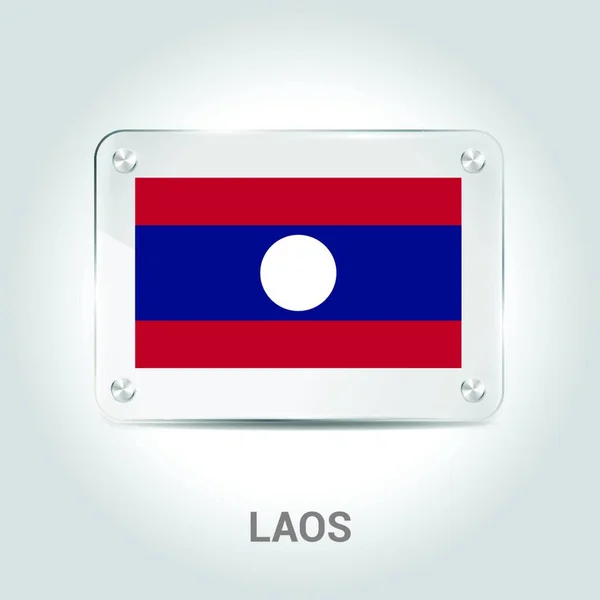 Laos Flaggor Design Vektor — Stock vektor