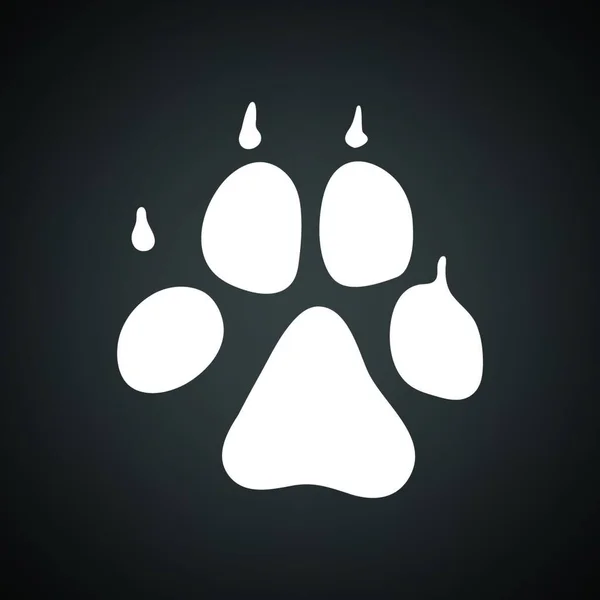 Піктограма Доріжки Собак Чорний Фон Білим Векторні Ілюстрації — стоковий вектор