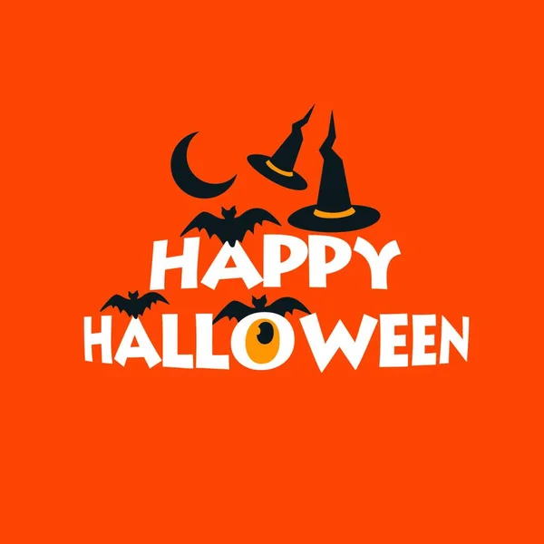 Feliz Halloween Vetor Tipografia Design — Vetor de Stock