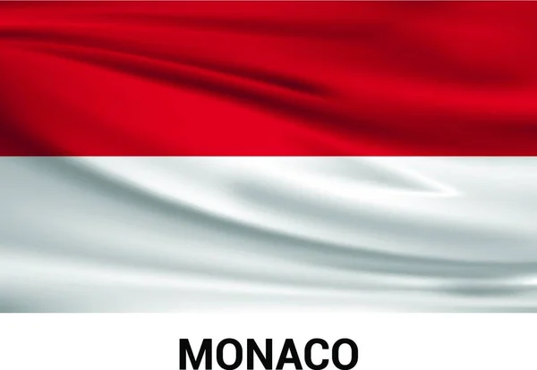 Monaco Flaggor Design Vektor — Stock vektor