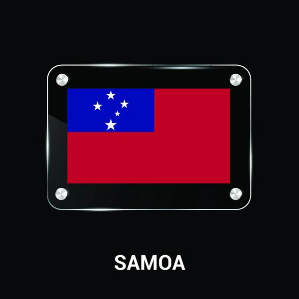Samoa Bandeiras Design Vector —  Vetores de Stock