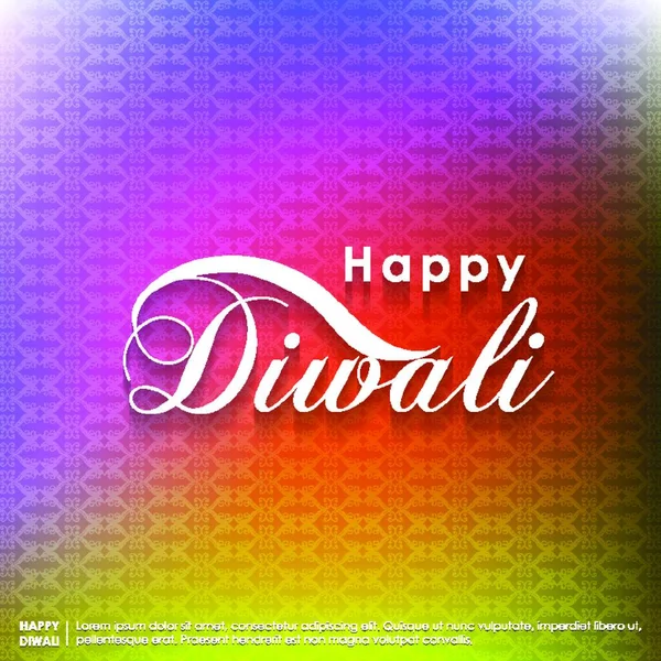 Subh Diwali Design Typographique Avec Fond Abstrait — Image vectorielle