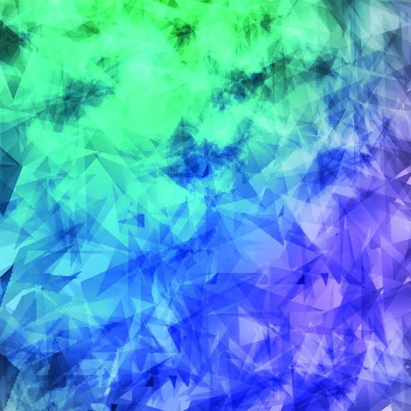 Abstract Geometrische Grunge Achtergrond Chaotische Patroonelementen Driehoeken Neon Textuur Behang — Stockvector