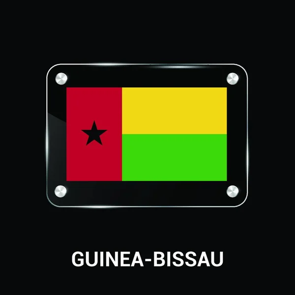 ギニア ビサウの旗のデザインベクトル — ストックベクタ