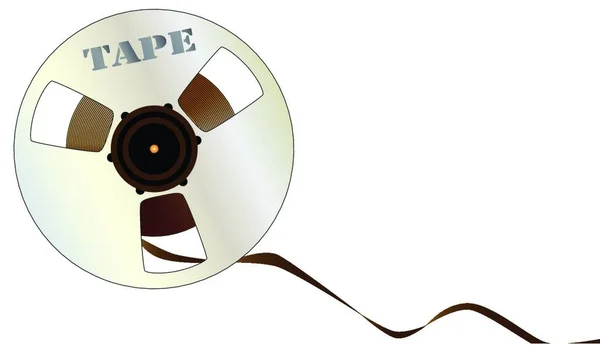 Typische Bandspulen Für Studio Mastering Tape — Stockvektor