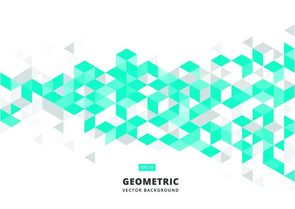 Abstrait Fond Géométrique Bleu Avec Des Triangles Polygonaux Motif Cubique — Image vectorielle