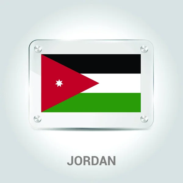 Jordanië Vlag Ontwerp Vector — Stockvector