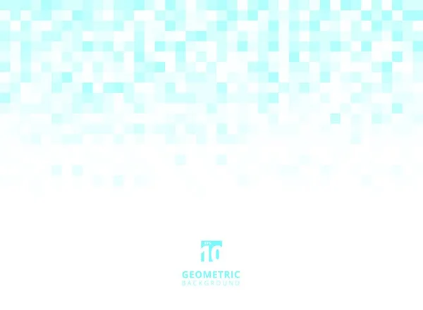 Abstrakte Quadrate Geometrischer Hellblauer Hintergrund Mit Kopierraum Pixel Raster Mosaik — Stockvektor