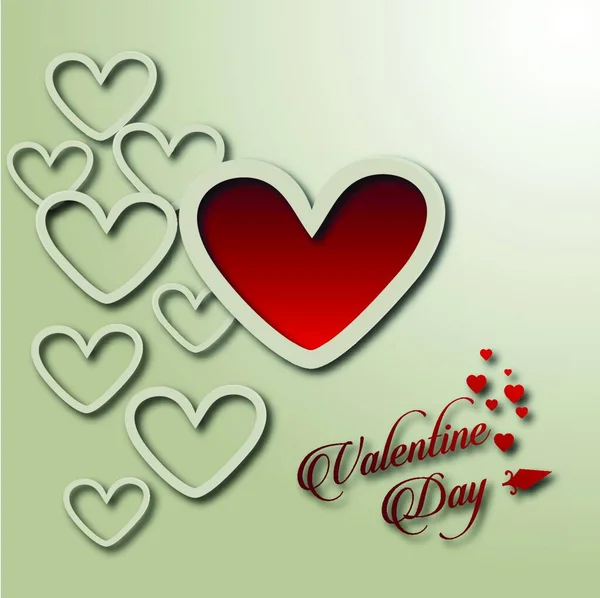 Valentine Rsquo Day Card Heart Web Design Application Interface Also — Stockový vektor