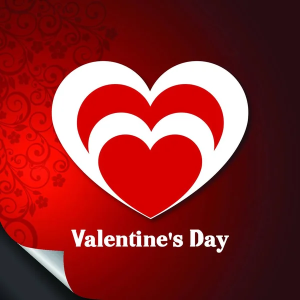 Tarjeta Felicitaciones Día San Valentín Rsquo Con Vector Fondo Patrón — Archivo Imágenes Vectoriales