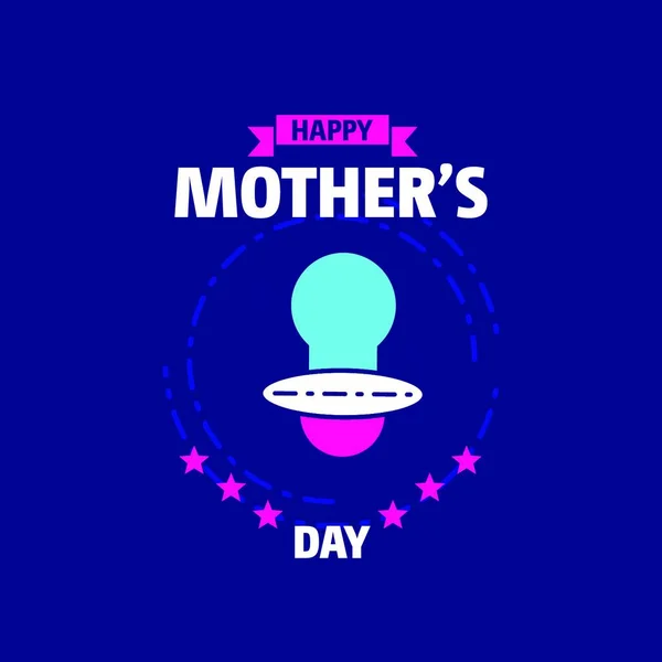 Mother Rsquo Day Typographic Design Unique Deisgn Blue Theme Vector — Διανυσματικό Αρχείο