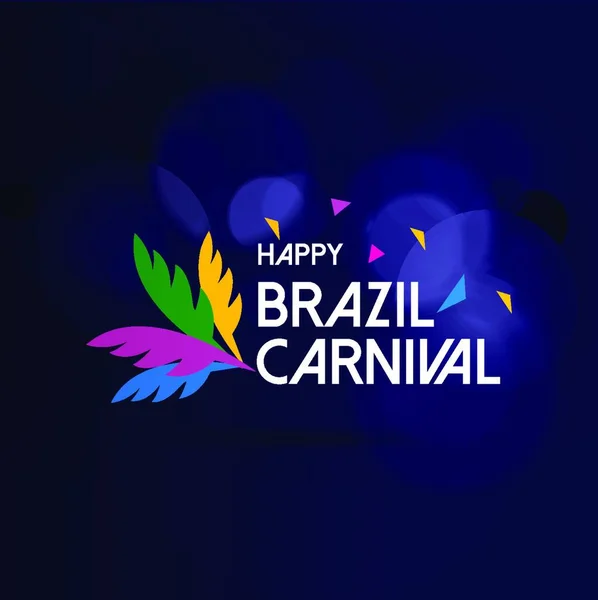 Feliz Día Del Carnaval Brasileño Carnaval Tipografía Creativa Sobre Fondo — Archivo Imágenes Vectoriales