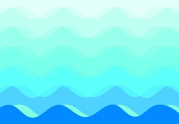 Fundo Abstrato Das Ondas Azuis Mar Ilustração Vetorial — Vetor de Stock