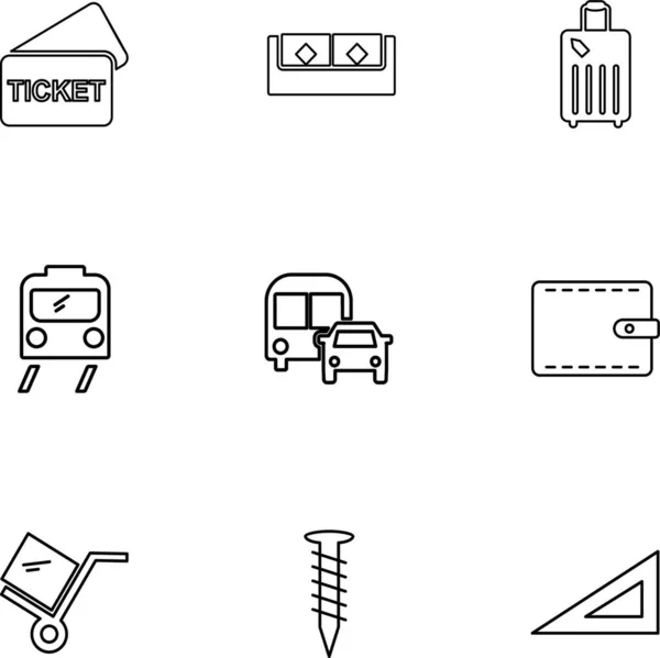 Vectorpictogrammen Geïsoleerd Witte Achtergrond — Stockvector