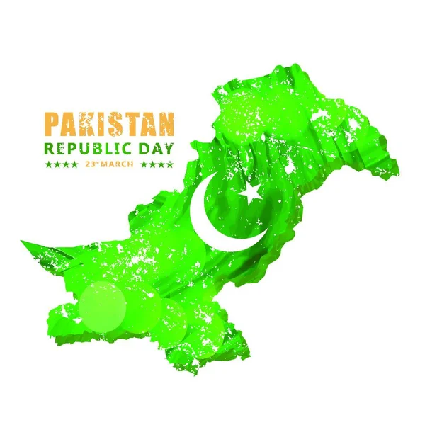 Abstrait Vectoriel Créatif Pour Happy Pakistan Day Modèle Vectoriel Pour — Image vectorielle