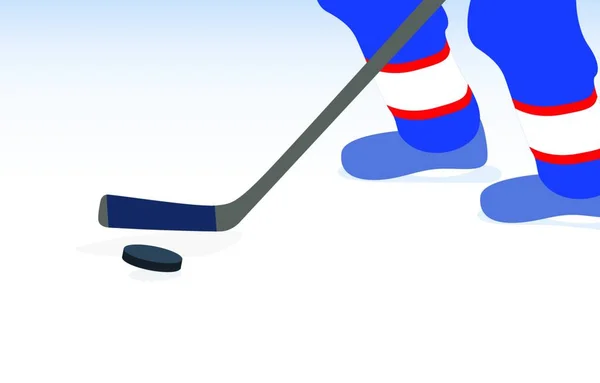 Lední Hokejista Stick Puck Vektorová Ilustrace Eps10 — Stockový vektor
