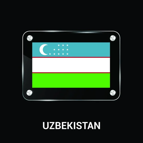 Diseño Bandera Uzbeko Vector — Archivo Imágenes Vectoriales