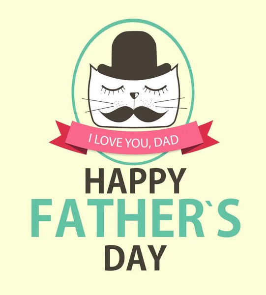 Happy Father Day Poster Card Background Vector Ilustración Eps10 — Vector de stock