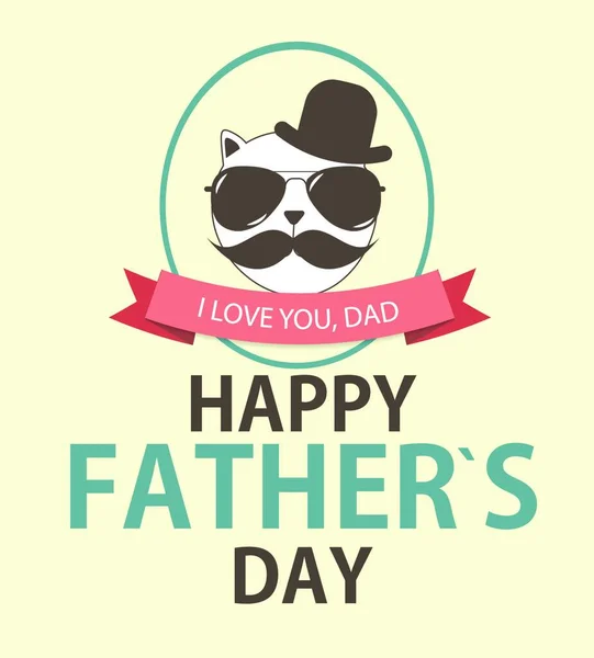 Happy Father Day Poster Card Background Vector Ilustración Eps10 — Vector de stock