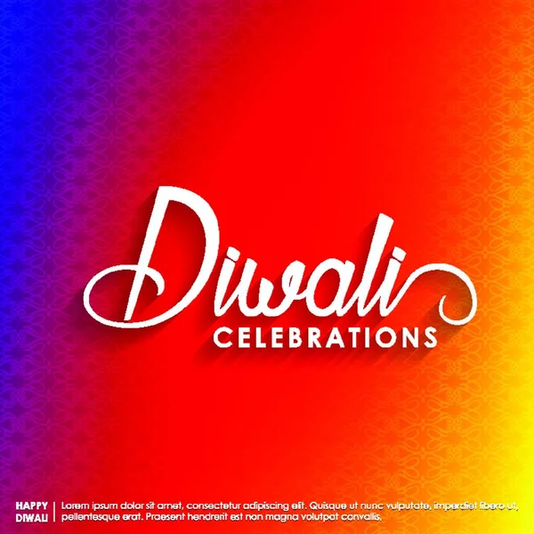 Subh Diwali Diseño Tipográfico Con Fondo Abstracto — Archivo Imágenes Vectoriales