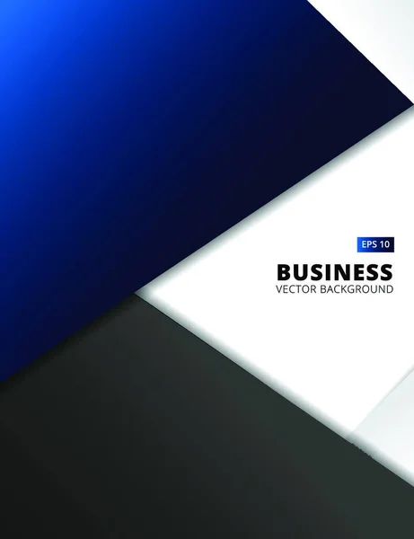 Modelo Profissional Folheto Negócios Design Banner Corporativo Cores Azul Escuro —  Vetores de Stock