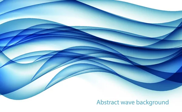 アブストラクト透明背景にブルーの波をセット ベクトルイラスト Eps10 — ストックベクタ
