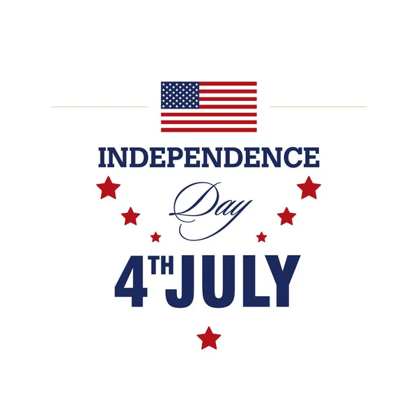 American Independence Day Design Card Vector — Vetor de Stock