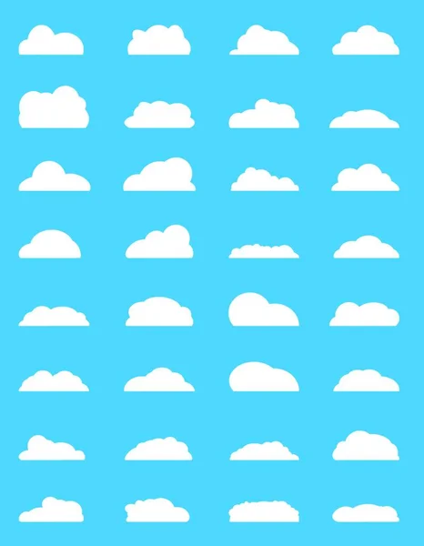一组不同的云 矢量说明Eps10 — 图库矢量图片
