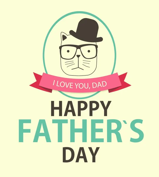 Happy Father Day Poster Card Background Vector Ilustración Eps10 — Vector de stock