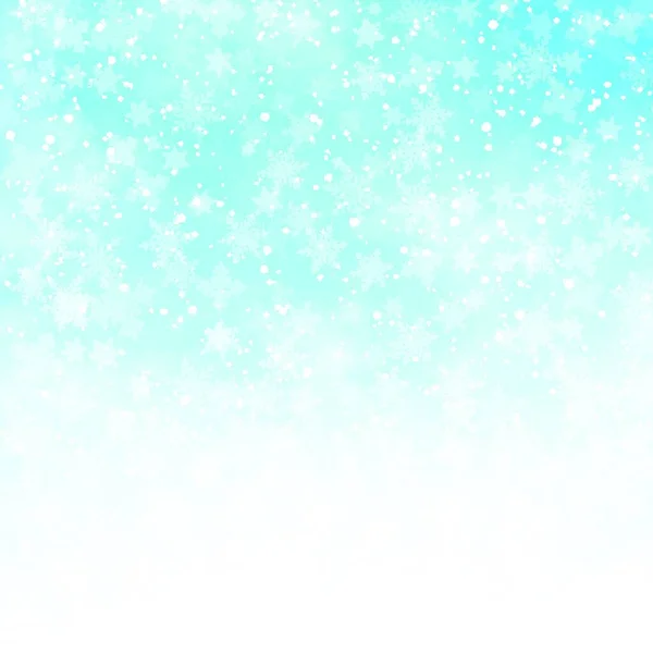 Invierno Blanco Azul Cielo Fondo Navidad Hecha Copos Nieve Nieve — Vector de stock