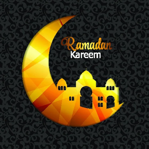 Müslüman Cemaati Festivali Ramazan Rareem Arka Planı Bayram Mübareği Vektör — Stok Vektör