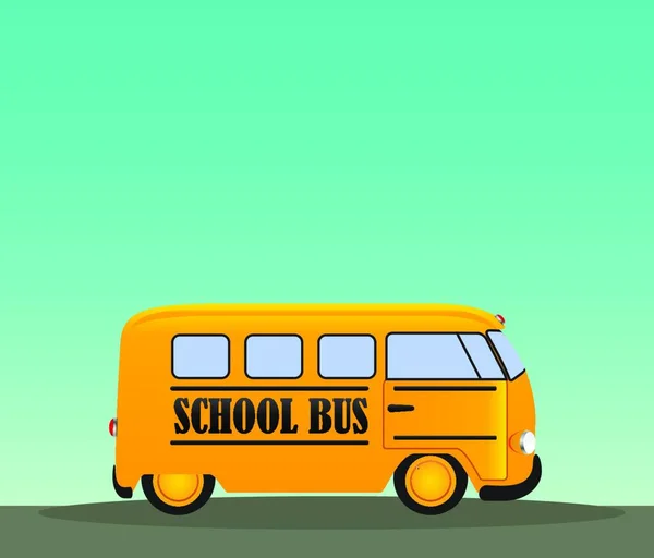 Schoolbus Road Terug Naar School Concept Achtergrond Eps10 — Stockvector