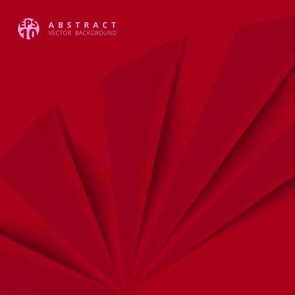 Abstracte Diagonaal Papier Gesneden Met Schaduw Rode Achtergrond Vector Illustratie — Stockvector