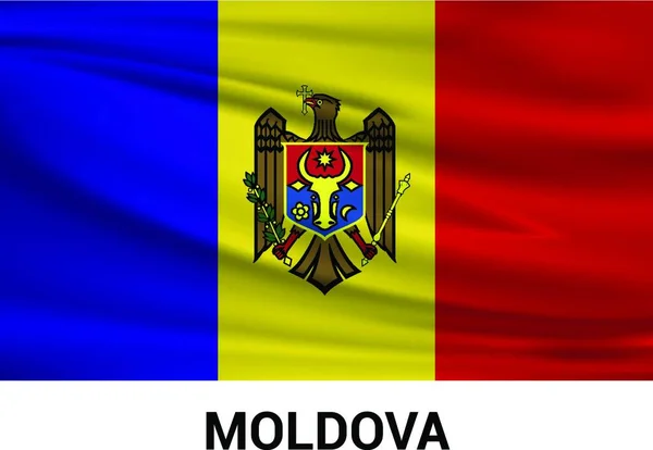 Moldavia Flag Design Vector — Vettoriale Stock