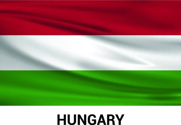 Угорський Вектор Дизайну Прапора — стоковий вектор