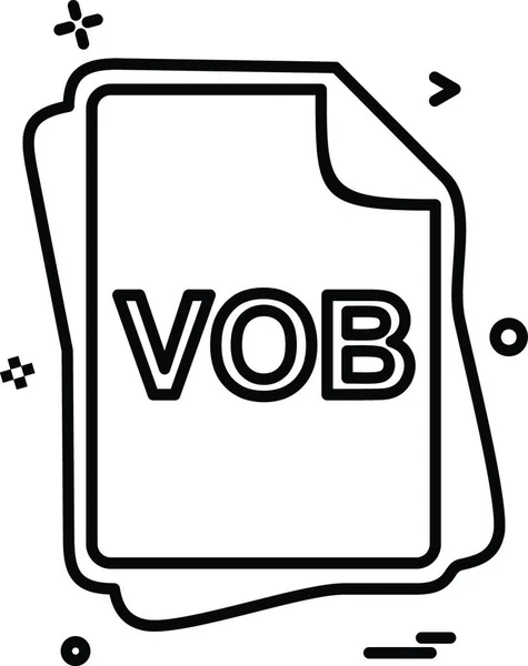 Vob Filtyp Ikon Design Vektor — Stock vektor