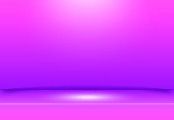 ステージにスポット ライト照明でピンクとパープルのスタジオの背景 バレンタインデーの背景 部屋を結婚式 ベクトル イラスト — ストックベクタ