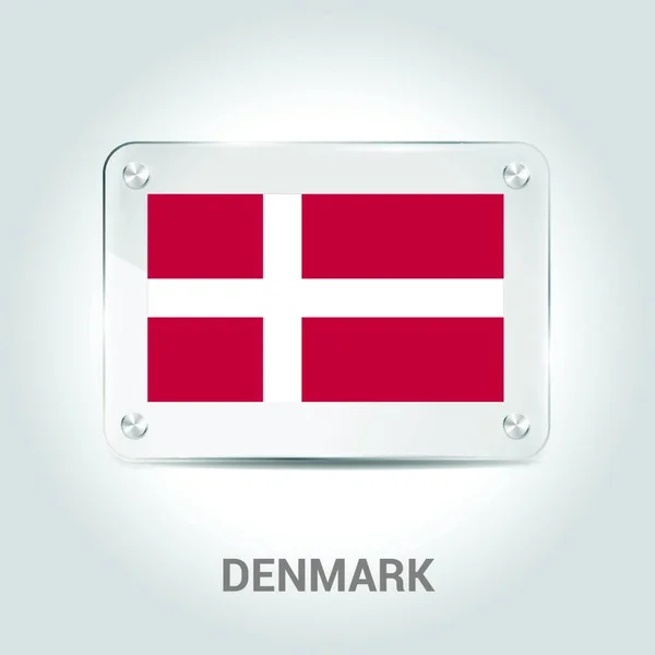 Designvektor Der Dänischen Flagge — Stockvektor