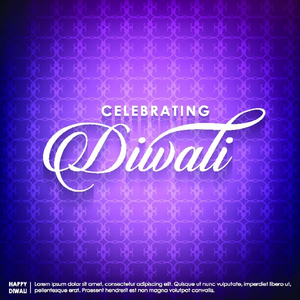 Subh Diwali Design Typographique Avec Fond Abstrait — Image vectorielle