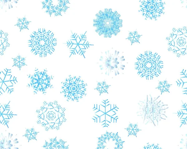 Бесшовный Фон Зимними Снежинками Дизайнерского Использования — стоковый вектор