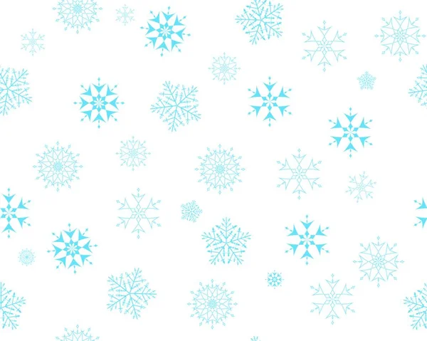 Fondo Sin Costuras Con Copos Nieve Invierno Para Uso Diseñador — Vector de stock