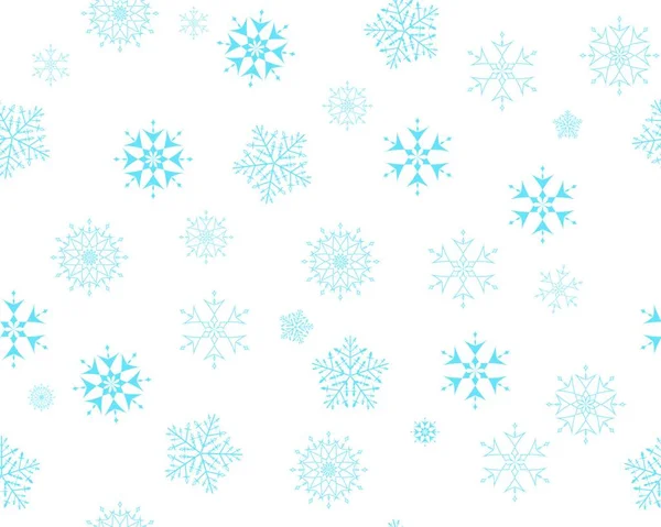 Nahtloser Hintergrund Mit Winterschneeflocken Für Den Designereinsatz — Stockvektor