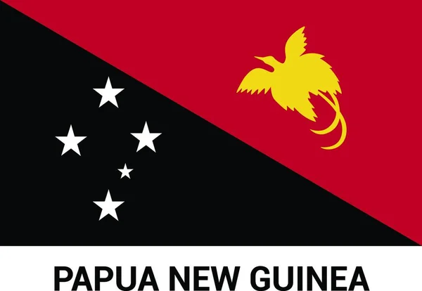 Papua Nuova Guinea Bandiere Design Vettore — Vettoriale Stock
